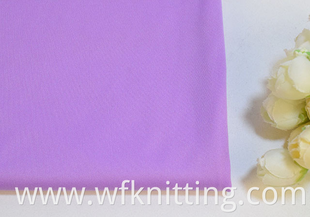 Purple polyester interlock fabric
